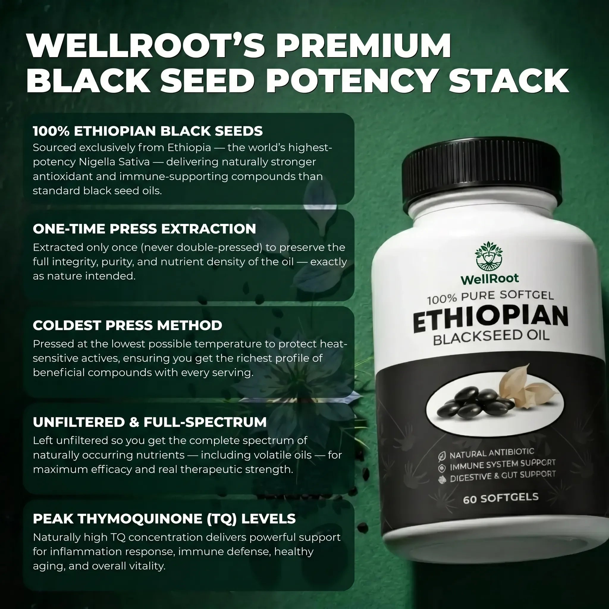 WellRoot Ethiopian Black Seed Oil