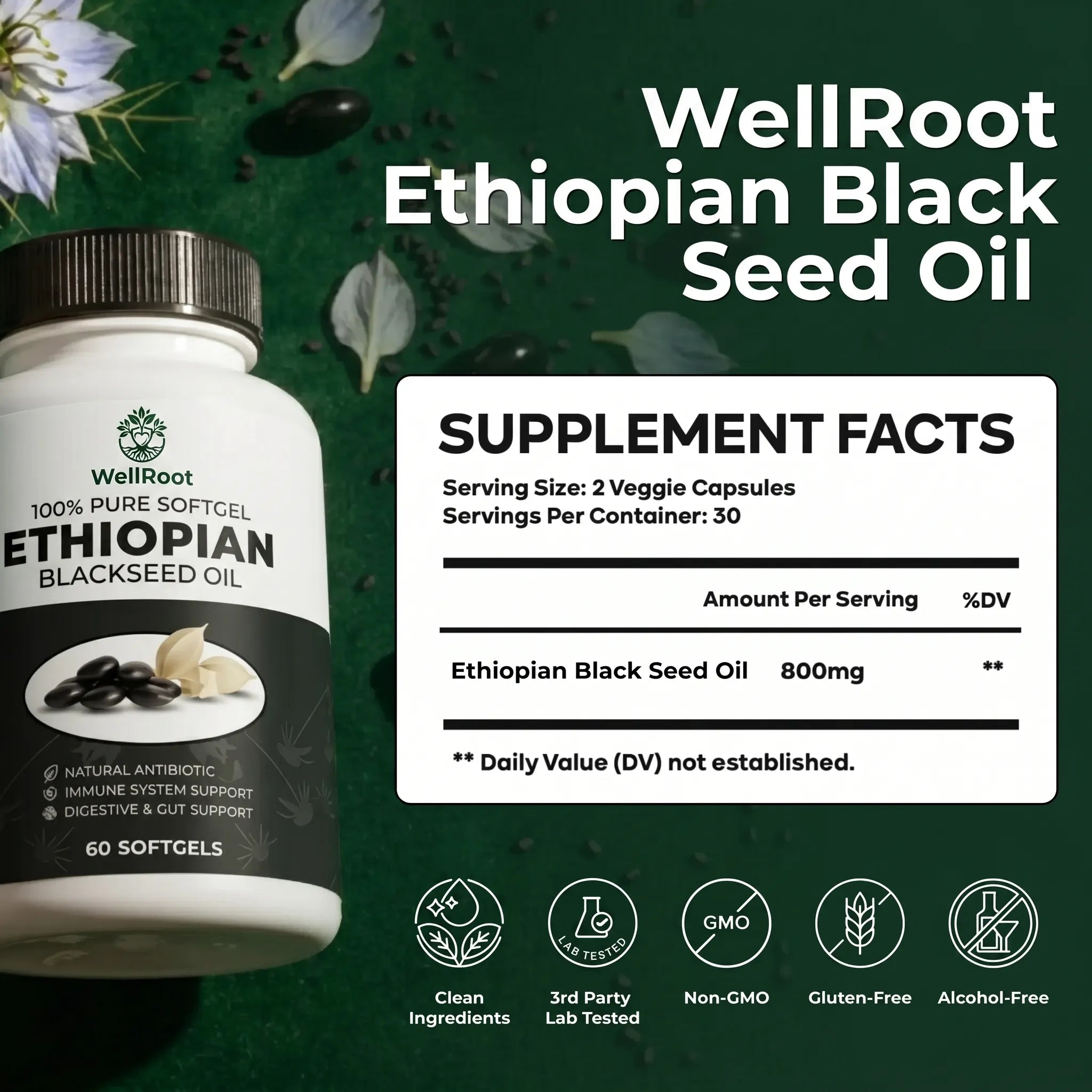 WellRoot Ethiopian Black Seed Oil